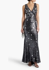 Badgley Mischka - Sequined tulle gown - Metallic - US 4