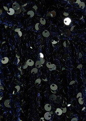 Badgley Mischka - Sequined velvet gown - Blue - US 2