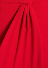 Badgley Mischka - Wrap-effect cady mini dress - Red - US 8