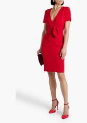 Badgley Mischka - Wrap-effect cady mini dress - Red - US 8