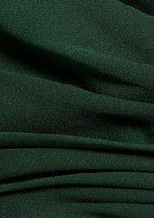 Badgley Mischka - Wrap-effect gathered jersey dress - Green - US 10