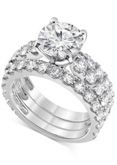 Badgley Mischka Certified Lab Grown Diamond 3 Pc. Bridal Set (5 ct. t.w.) in 14k Gold - White Gold