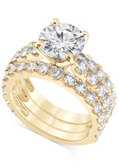 Badgley Mischka Certified Lab Grown Diamond 3 Pc. Bridal Set (5 ct. t.w.) in 14k Gold - Yellow Gold