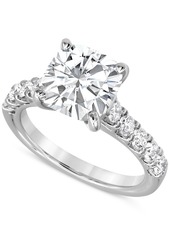 Badgley Mischka Certified Lab Grown Diamond Cushion Cut Engagement Ring (4-3/4 ct. t.w.) in 14k White Gold - White Gold