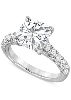 Badgley Mischka Certified Lab Grown Diamond Cushion Cut Engagement Ring (4-3/4 ct. t.w.) in 14k White Gold - White Gold