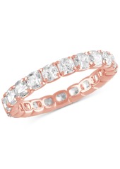 Badgley Mischka Certified Lab Grown Diamond Cushion-Cut Eternity Band (3 ct. t.w.) in 14k Gold - White Gold