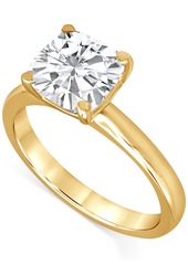 Badgley Mischka Certified Lab Grown Diamond Cushion-Cut Solitaire Engagement Ring (4 ct. t.w.) in 14k Gold - White Gold