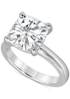 Badgley Mischka Certified Lab Grown Diamond Cushion-Cut Solitaire Engagement Ring (5 ct. t.w.) in 14k Gold - White Gold