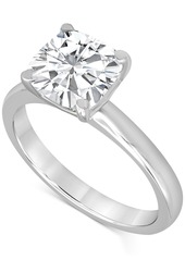 Badgley Mischka Certified Lab Grown Diamond Cushion-Cut Solitaire Engagement Ring (5 ct. t.w.) in 14k Gold - Rose Gold