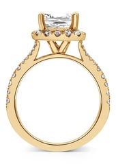 Badgley Mischka Certified Lab Grown Diamond Cushion Halo Engagement Ring (3 ct. t.w.) in 14k Gold - White Gold