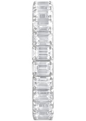 Badgley Mischka Certified Lab Grown Diamond Emerald-Cut Eternity Band (3 ct. t.w.) in 14k Gold - White Gold