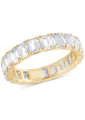 Badgley Mischka Certified Lab Grown Diamond Emerald-Cut Eternity Band (4 ct. t.w.) in 14k Gold - White Gold