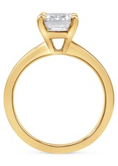 Badgley Mischka Certified Lab Grown Diamond Emerald-Cut Solitaire Engagement Ring (4 ct. t.w.) in 14k Gold - Rose Gold