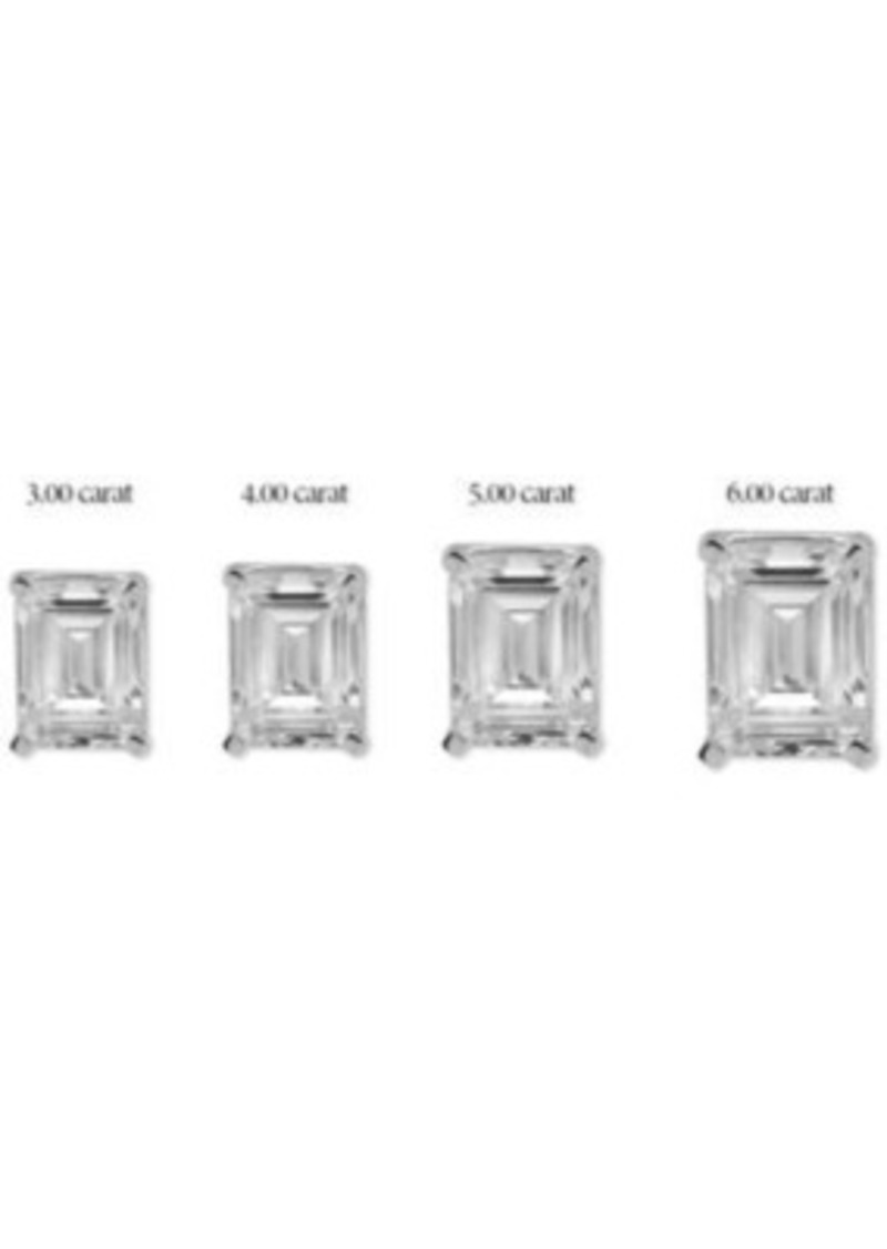 Badgley Mischka Certified Lab Grown Diamond Emerald Cut Stud Earring Collection In 14k Gold