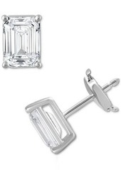 Badgley Mischka Certified Lab Grown Diamond Emerald Cut Stud Earring Collection In 14k Gold