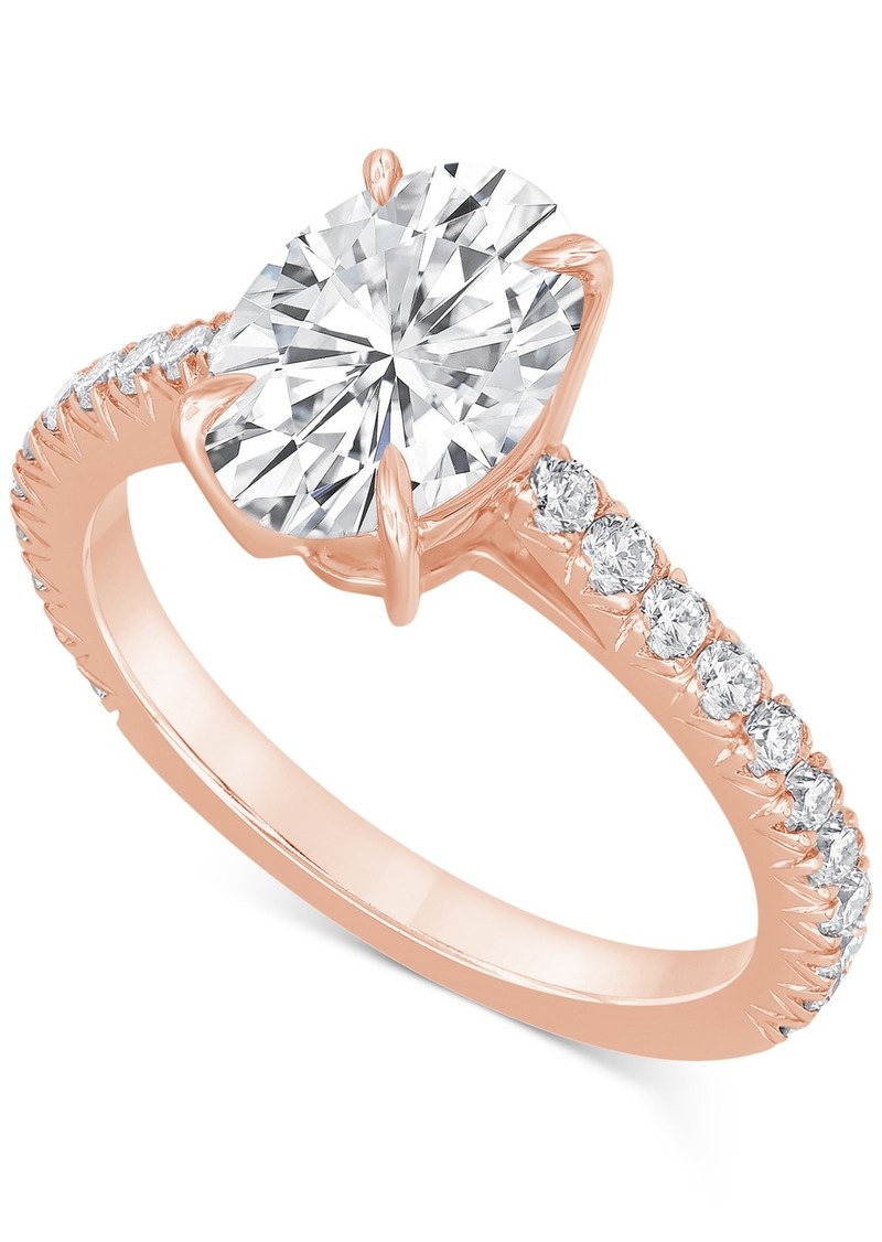 Badgley Mischka Certified Lab Grown Diamond Engagement Ring (2-1/2 ct. t.w.) in 14k Gold - Rose Gold