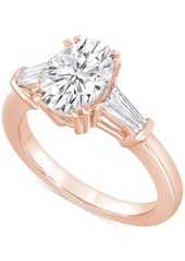 Badgley Mischka Certified Lab Grown Diamond Engagement Ring (2-1/2 ct. t.w.) in 14k Gold - Rose Gold