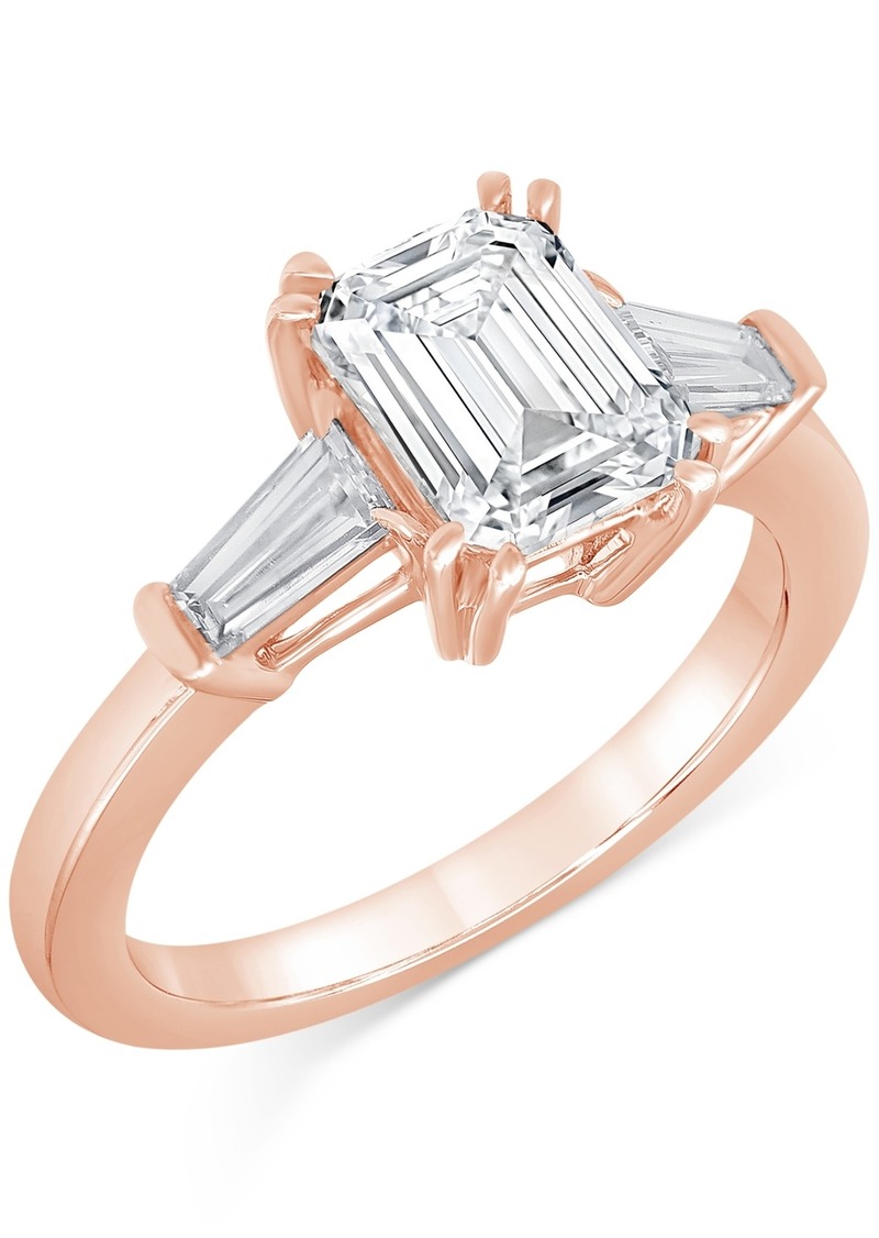 Badgley Mischka Certified Lab Grown Diamond Engagement Ring (2-1/2 ct. t.w.) in 14k Gold - Rose Gold