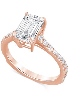 Badgley Mischka Certified Lab Grown Diamond Engagement Ring (2-1/2 ct. t.w.) in 14k Gold - Rose Gold