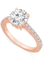 Badgley Mischka Certified Lab Grown Diamond Engagement Ring (2-1/2 ct. t.w.) in 14k Gold - White Gold