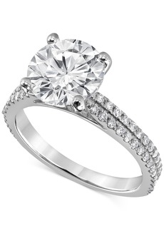 Badgley Mischka Certified Lab Grown Diamond Engagement Ring (3-3/8 ct. t.w.) in 14k Gold - White Gold