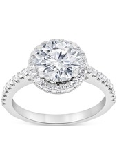 Badgley Mischka Certified Lab Grown Diamond Halo Engagement Ring (2-1/2 ct. t.w.) in 14k Gold - Rose Gold