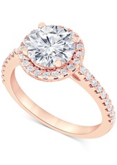 Badgley Mischka Certified Lab Grown Diamond Halo Engagement Ring (2-1/2 ct. t.w.) in 14k Gold - Yellow Gold