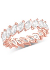 Badgley Mischka Certified Lab Grown Diamond Marquise-Cut Eternity Band (3 ct. t.w.) in 14k Gold - White Gold