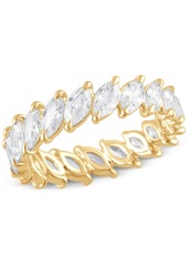 Badgley Mischka Certified Lab Grown Diamond Marquise-Cut Eternity Band (3 ct. t.w.) in 14k Gold - Rose Gold
