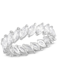 Badgley Mischka Certified Lab Grown Diamond Marquise-Cut Eternity Band (3 ct. t.w.) in 14k Gold - White Gold