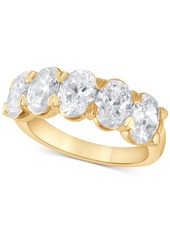 Badgley Mischka Certified Lab Grown Diamond Oval-Cut Band (3-1/2 ct. t.w.) in 14k Gold - White Gold