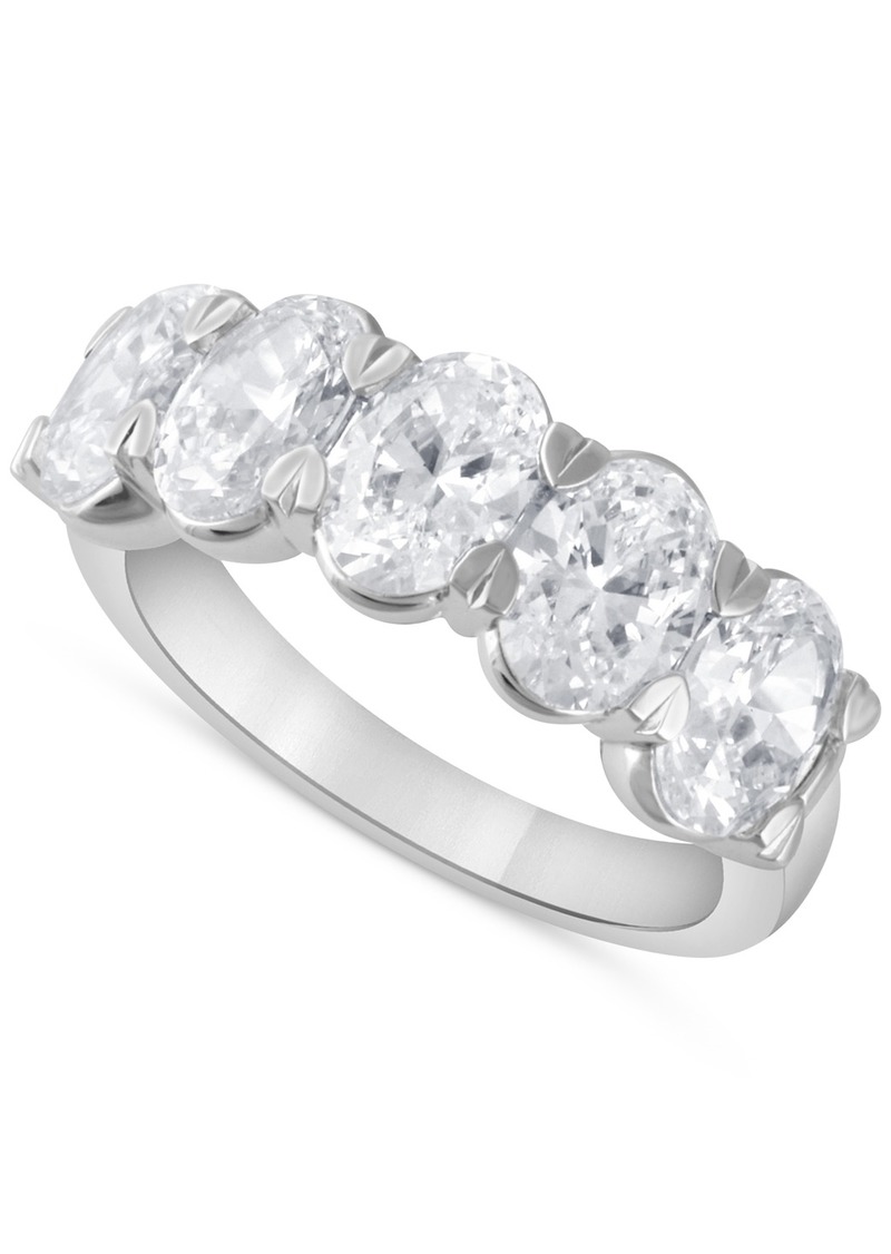 Badgley Mischka Certified Lab Grown Diamond Oval-Cut Band (3-1/2 ct. t.w.) in 14k Gold - White Gold