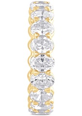 Badgley Mischka Certified Lab Grown Diamond Oval-Cut Eternity Band (4 ct. t.w.) in 14k Gold - White Gold