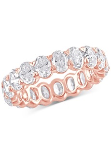 Badgley Mischka Certified Lab Grown Diamond Oval-Cut Eternity Band (4 ct. t.w.) in 14k Gold - Rose Gold