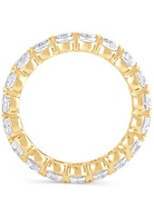 Badgley Mischka Certified Lab Grown Diamond Oval-Cut Eternity Band (4 ct. t.w.) in 14k Gold - White Gold