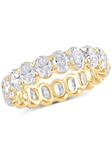Badgley Mischka Certified Lab Grown Diamond Oval-Cut Eternity Band (4 ct. t.w.) in 14k Gold - Yellow Gold