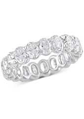 Badgley Mischka Certified Lab Grown Diamond Oval-Cut Eternity Band (4 ct. t.w.) in 14k Gold - Yellow Gold