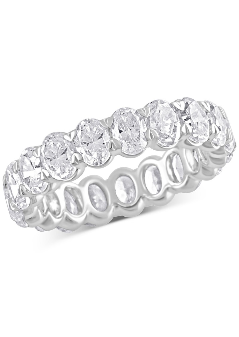 Badgley Mischka Certified Lab Grown Diamond Oval-Cut Eternity Band (4 ct. t.w.) in 14k Gold - White Gold