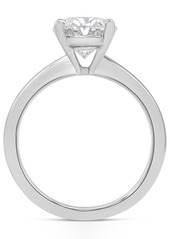 Badgley Mischka Certified Lab Grown Diamond Oval-Cut Solitaire Engagement Ring (3 ct. t.w.) in 14k Gold - Rose Gold