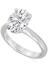 Badgley Mischka Certified Lab Grown Diamond Oval Solitaire Engagement Ring (4 ct. t.w.) in 14k Gold - Yellow Gold