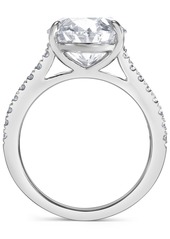 Badgley Mischka Certified Lab Grown Diamond Oval Solitaire Plus Engagement Ring (7-1/2 ct. t.w.) in 14k Gold - Rose Gold