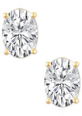 Badgley Mischka Certified Lab Grown Diamond Oval Stud Earrings (4 ct. t.w.) in 14k Gold - Yellow Gold