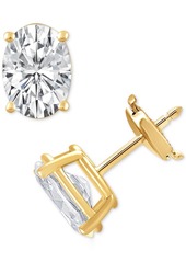 Badgley Mischka Certified Lab Grown Diamond Oval Stud Earrings (4 ct. t.w.) in 14k Gold - Yellow Gold