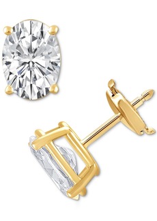 Badgley Mischka Certified Lab Grown Diamond Oval Stud Earrings (5 ct. t.w.) in 14k Gold - Yellow Gold