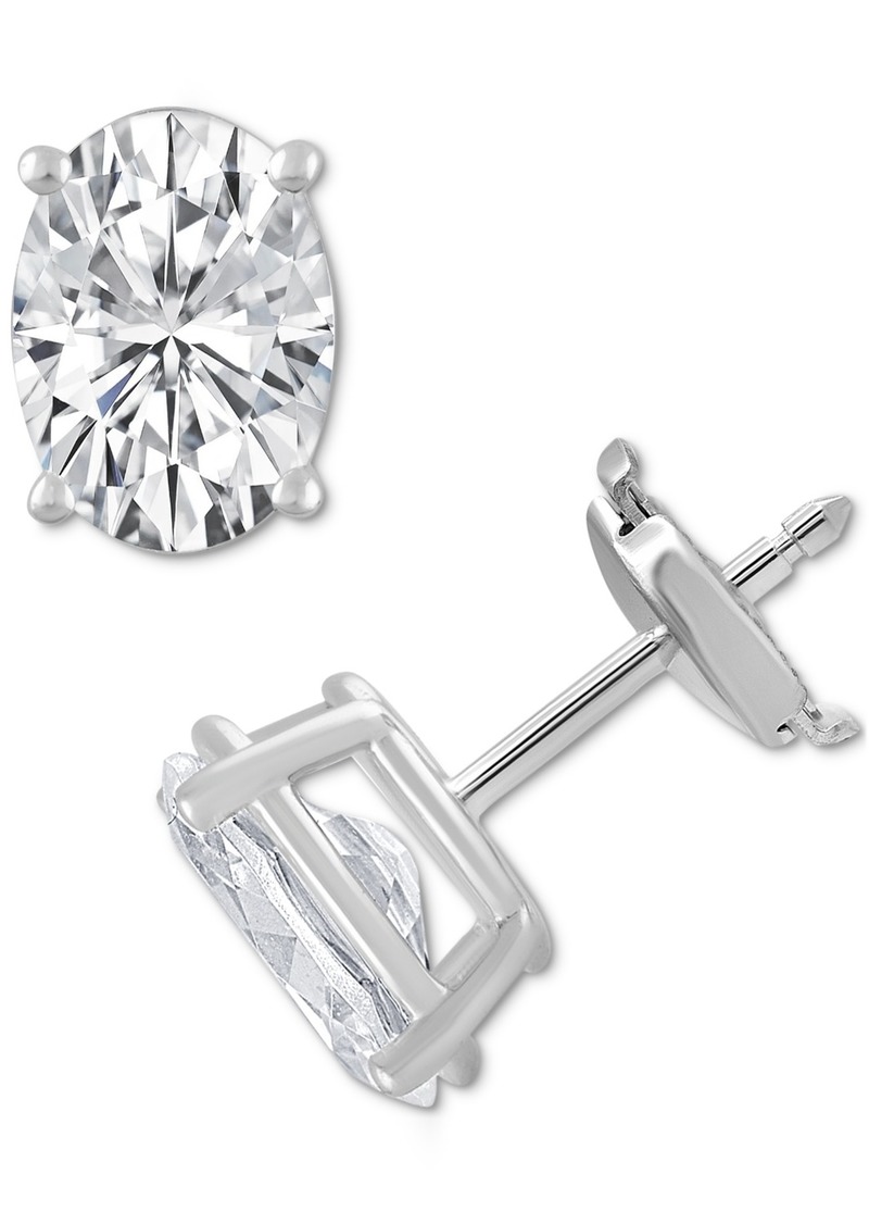 Badgley Mischka Certified Lab Grown Diamond Oval Stud Earrings (5 ct. t.w.) in 14k Gold - White Gold