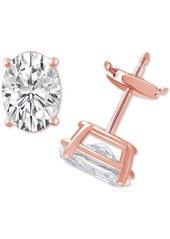 Badgley Mischka Certified Lab Grown Diamond Oval Stud Earrings (6 ct. t.w.) in 14k Gold - Rose Gold