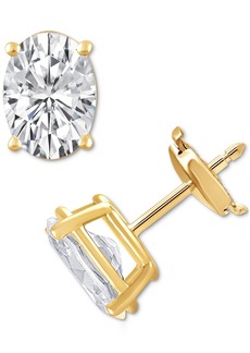 Badgley Mischka Certified Lab Grown Diamond Oval Stud Earrings (6 ct. t.w.) in 14k Gold - Yellow Gold