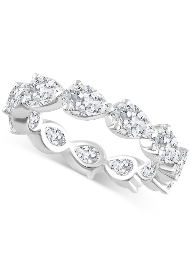 Badgley Mischka Certified Lab Grown Diamond Pear Eternity Band (4 ct. t.w.) in 14k Gold - White Gold