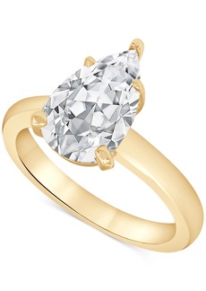 Badgley Mischka Certified Lab Grown Diamond Pear Solitaire Engagement Ring (5 ct. t.w.) in 14k Gold - Yellow Gold