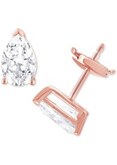Badgley Mischka Certified Lab Grown Diamond Pear Stud Earrings (4 ct. t.w.) in 14k Gold - Rose Gold